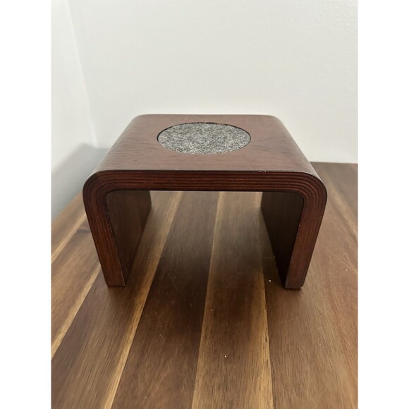 Lovesac Sactionals Drink Coaster Drink Holder Dark Walnut *Flaws - Picture 5 of 12